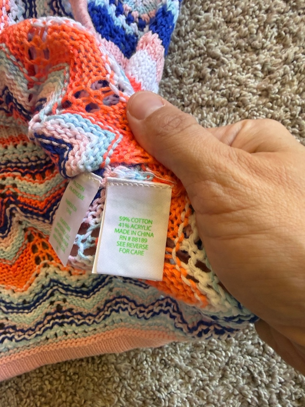 Lilly Pulitzer Samora open knit multicolor striped sweater size small - Picture 5 of 6